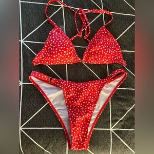 Red Floral Bikini
